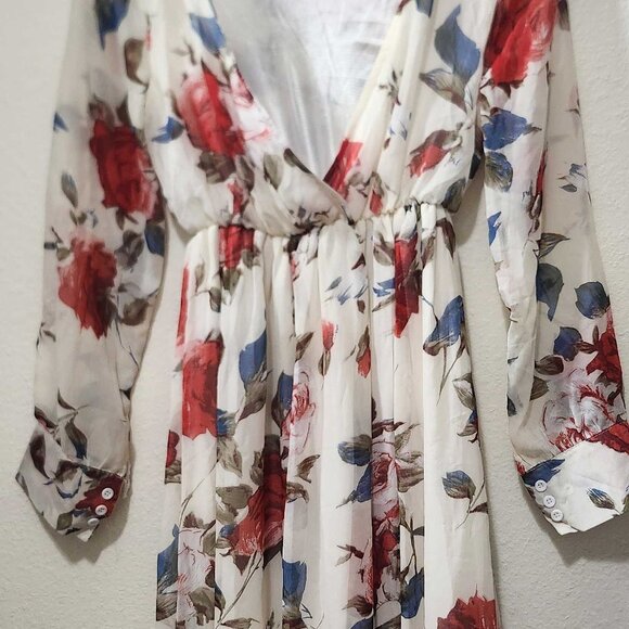 Floral Maxi Wrap Dress - Picture 1 of 3